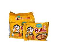 Samyang Cheeze Ramen Noodles 140g (Pack of 5) | Creamy Cheese Korean Hot Chicken Flavour | Spicy Instant Noodles | Samyang Buldak Cheesy Ramen Snack Meal | Halal