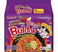 Samyang Chicken Ramen Noodles (140 x 5) Gram - Instant Korean Style Spicy Flavour - Quick & Delicious Instant Chewy Noodles (Pack of 1, Samyang Habanero Lime Noodles)