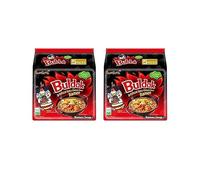 Samyang Chicken Ramen Noodles (140 x 5) Gram - Instant Korean Style Spicy Flavour - Quick & Delicious Instant Chewy Noodles (Pack of 2, Samyang Stew Type Noodles)