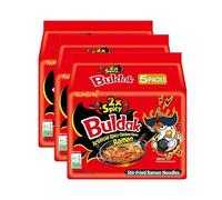 Samyang Chicken Ramen Noodles (140 x 5) Gram - Instant Korean Style Spicy Flavour - Quick & Delicious Instant Chewy Noodles (Pack of 3, Samyang 2xSpicy Noodles)