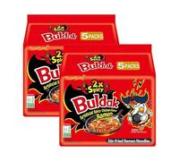 Samyang Chicken Ramen Noodles (140 x 5) Gram - Instant Korean Style Spicy Flavour - Quick & Delicious Instant Chewy Noodles (Pack of 2, Samyang 2xSpicy Noodles)