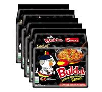 Samyang Chicken Ramen Noodles (140 x 5) Gram - Instant Korean Style Spicy Flavour - Quick & Delicious Instant Chewy Noodles (Pack of 5, Samyang Spicy Chicken Noodles)