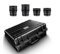 Samyang MF 24/35/50/85 MK2 Video Case Set MFT - Samyang MK2 Cine Lenses MFT Set in Case, 24, 35, 50, 85mm Fixed Focal Length, T1.5, 8K, Follow Focus Sprockets, for Full Format, APS-C & MFT