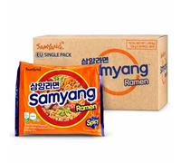 Samyang Spicy Ramen Noodles 120g x 20 Packs - Korean Instant Ramen Noodles Multipack, Halal Ramyeon, Spicy Instant Noodles, Ramen Instant Noodles Pack (Pack 20)