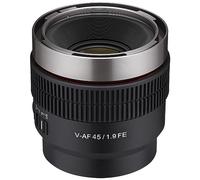 Samyang V-AF 45 mm T1.9 FE for Sony E, Video Lens, Auto Focus Lens, Cine Lens 8K Support, Anamorphic Compatible, Custom Switch and Custom Button
