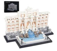 SAMYBLOCKS 2000pcs Micro Mini Blocks Trevi Fountain Archiecture Building Blocks Set,Creative Ideals Roman Landmark Model Collection, for 14+ Boys, Girls or Adults