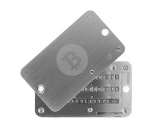 SAMYERLEN Crypto Seed Phrase Storage, 304 Stainless Steel Secure Bitcoin Wallet, Private Key Recovery Cold Storage Backup 3 Plates 24 Words Compatible with BIP39 Hardware Wallets,Father's Day Gifts