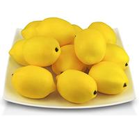 SAMYO Fake Fruit Home House Kitchen wedding Party Decoration Photography Simulation Artificial Lifelike Yellow Lemon 12pcs Set