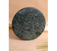 Samyuktha Handmade Marble Chakla for Roti Maker Kitchen Utensil Heavy Dual, 9 Inch (Green)