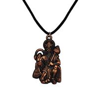 Samyuktha Hindu Lord Bajrangbali Hanuman idol Monkey God of Devotion Locket With Silver Cotton Dori Pendant Necklace For Men And Women