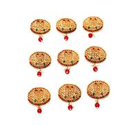 Samyuktha Jadai Hair Pin Wedding Southern Bling Hair Jewelery Choti Jadai Billai Indian Hair pin Hair Decoration,Hair Brooch with Hook Wedding Bridal Jewellery for Women-9 Piece
