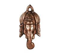 Samyuktha Lord Ganesha Face Mask Decorative Showpiece Wall Hanging - (Metal, Height 2.5")