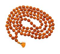 Samyuktha Rudraksha Mala 108 Natural Rudraksha Beads Mala with Gomukhi Japa Bag for Meditation, Mantra Japa for Men & Women