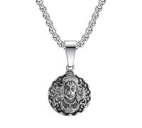 Samyuktha Silver Plated God Hanuman Pendant Lord Bajrang Bali Locket For Men & Women