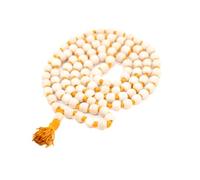 Samyuktha Tulsi Japa Mala 108 Beads for Meditation & Mantra Chanting | Original Tulsi Mala with Radha Krishna Printed Cotton Gomukhi Bag | Spiritual Prayer Beads for Pooja & Yoga