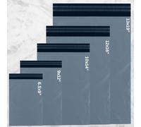 SAMZ Mixed Grey Parcel Bags - 5 Sizes 20 Each Poly Postage Mailing for Clothes, Shipping and Packaging - 100 Pieces