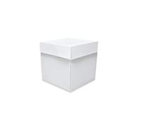 SAMZ Packaging 12" White Tall Cake Boxes Pack of 10 | 12 x 12 x 12 Inch (304 x 304 x 304mm) | Sturdy Boxes for Wedding, Birthday & Celebration Cakes | Transport Safe