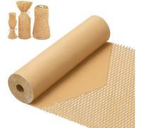 SAMZ Packaging Honeycomb Packing Paper Roll 2 Rolls (40m x 300mm Each, 80m Total) Eco-Friendly Alternative to Bubble Wrap for Packing, Shipping, and Moving Fragile Items