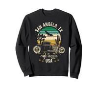 San Angelo TX USA Hotrod Retro Desert Sunset Style Design Sweatshirt