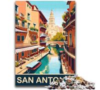 San Antonio 1000 Piece Jigsaw Puzzles for Adults & Teens,Help The Brain Exercise Addictive Toys to Cultivate Patience A Work of Art (38x52cm)