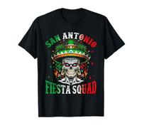 San Antonio Fiesta Squad Skull Cinco de Mayo Sombrero Party T-Shirt