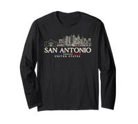 San Antonio Landmarks Vintage USA Travel Long Sleeve T-Shirt