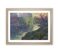 San Antonio River By Julian Onderdonk Classic Painting Framed Print | A3 Oak Framed Wall Art | Ready to Hang | Classic Landscape Picture | Living Room Bedroom Lounge Office