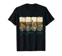 San Antonio Texas Brush Stroke Skyline Pride Value Graphic T-Shirt