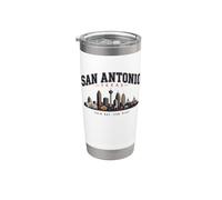 San Antonio Texas Classic Skyline Vintage Style Stainless Steel Insulated Tumbler