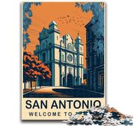 San Antonio Texas Jigsaws Puzzles 1000 Pieces for Teenagers Gifts, Perfect for Game Nights, Colorful Toy for Home Gift 1000pcs(26x38cm)