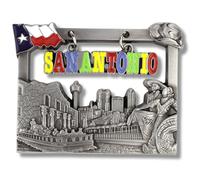 San Antonio Texas Metal Refrigerator Magnet, Collectible Travel Souvenir, 3.25 Inches