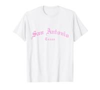 San Antonio Texas Pride Vintage Old School English Font Value Graphic T-Shirt, Men, White, S