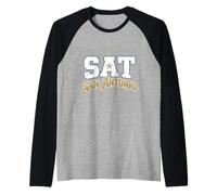 San Antonio Texas SAT Alamo Riverwalk Barbed Wire Raglan Baseball Tee