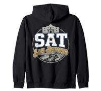 San Antonio Texas SAT Alamo Riverwalk Barbed Wire Zip Hoodie