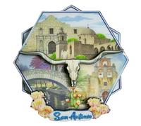 San Antonio Texas USA Travel Souvenir 3D Fridge Magnets City Attractions Refrigerator Decorative Magnet Three Dimensional Home Kitchen Decoration