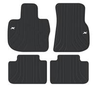 San Auto Car Floor Mat for BMW X3 G01 X4 G02 Custom Fit 2018 2019 2020 Black White Rubber Auto Floor Liners Set All Weather Protection Heavy Duty Odorless