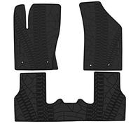 San Auto Car Floor Mat for Jeep Compass 2017-2018-2019 Custom Fit Full Black,Rubber Auto Floor Liner Mat All Weather Heavy Duty & Odorless