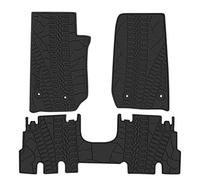 San Auto Car Floor Mat for Jeep Wrangler 4 Door Sahara Rubicon JK 2014 2015 2016 2017 2018 Full Set 4 Pieces Custom Fit Full Black Rubber Auto Floor Liner Mat All Weather Heavy Duty Odorless