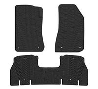 San Auto Car Floor Mat for Jeep Wrangler JL 4x4 Door Sahara Rubicon 2018 2019 2020 2021 2022 2023 2024 2025 Custom Fit Full Black Rubber Auto Floor Liner Mat All Weather Heavy Duty - Not Fit 4XE