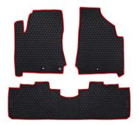San Auto Car Floor Mat Rubber Custom Fit for Cadillac SRX 2019 2018 2017 2016 2015 2014 2013 2012 2011 2010 Black Red Auto Floor Liners All Weather Heavy Duty Odorless