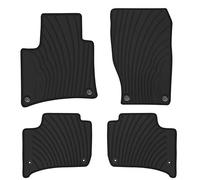 San Auto Car Floor Mats Custom Fit for Porsche Cayenne 2011-2018 Full Black Rubber Auto Floor Liners Set Waterproof All Weather Protection Heavy Duty Odorless