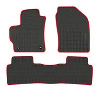 San Auto Car Rubber Floor Mat Custom Fit for Toyota Corolla Sedan 2020 Automatic Transmission Black Red Auto Liner Mats Odorless No im Hatchback Model