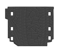 San Auto Cargo Liners Custom Fit for Jeep Wrangler 2018 2019 Trunk Mats Full Black Rubber All Weather with Subwoofer Heavy Duty Odorless