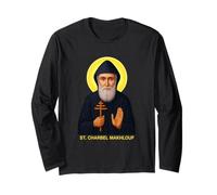 San Charbel Makhlouf, Holy Miracle Monk, Pray for us! Long Sleeve T-Shirt