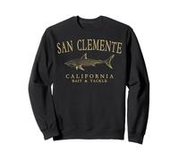 San Clemente California Shark Tan Art Vintage Fishing Sweatshirt