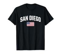 San Diego - California - American Flag - Throwback Classic T-Shirt