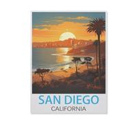 San Diego California,Paint by Numbers for Kids & Adults & Beginner, DIY Canvas Painting Gift Kits(40x50cm) 15.7x19.6 inches-FJ94