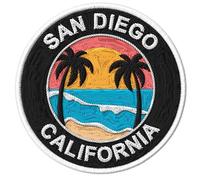 San Diego California Patch Patches for Iron On Clothes Jeans Women Men Kids Children Backpacks Jackets DIY Projects Ideal Crafting Embroidered Souvenir Travel Adventure ID45095