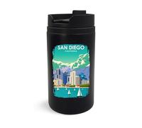 San Diego California Travel Destination Travel Mug, Travel Tumbler, Insulated Coffee Cup, Portable Mug