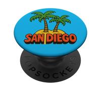 San Diego Coastal Vintage Sun California Beach Vibes PopSockets Adhesive PopGrip